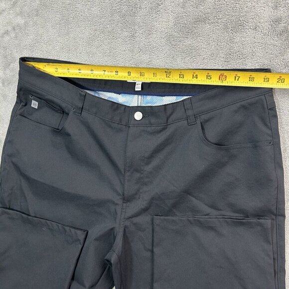Peter Millar Pants Men 40x24 Black EB66 Performance Five Pocket Chino Trousers - Picture 5 of 16